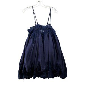 NWT L'atiste Sleepless Night Dress Womens S Blue Lace Cami Mini Slip Dress
